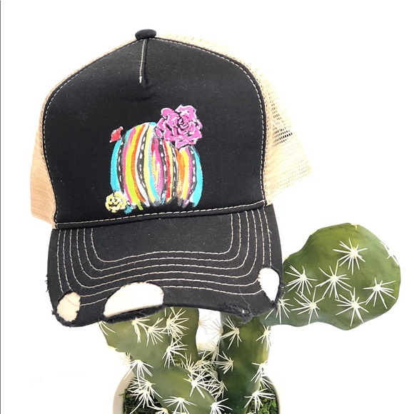 Custom painted trucker hat! main image 4